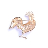 Rooster with Cat Eye Pins PW-WG79535-01-5
