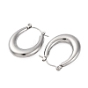 Non-Tarnish 304 Stainless Steel Chunky Oval Hoop Earrings for Women EJEW-F283-08P-1-2
