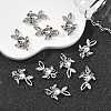 SHEGRACE Brass Cubic Zirconia Charms XGRQ3P039-586P-4