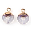 Synthetic Opalite Flat Round/Donut Charms G-I347-18-2