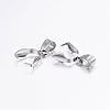 Tarnish Resistant 304 Stainless Steel Pendant Pinch Bails STAS-E127-10P-2