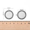 Tibetan Style Alloy Flat Round Pendant Cabochon Settings LS-TIBEP-M022-34AS-3