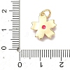Brass Pave Clear Cubic Zirconia Pendants KK-H255-06G-04-3