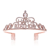 Alloy with Rhinestone Crown Hair Comb PW-WG9B224-06-1