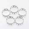 Brass Lace Edge Bezel Cups KK-P053-02P-RS-1