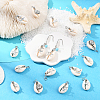 30Pcs Natural Cowrie Shell & Alloy Pendants FIND-SC0019-72-5