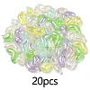 20Pcs 2 Styles UV Plating Transparent Acrylic Beads SACR-YW0001-72A-1