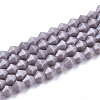 Opaque Solid Color Glass Beads Strands LS-GLAA-Q080-4mm-B01-1