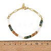 Natural Picture Jasper and Natural African Turquoise(Jasper) Beaded Bracelets BJEW-JB14427-4