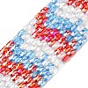 Electroplate Glass Beads Strands EGLA-D300-05-17-1