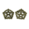 5-Petal Tibetan Style Alloy Bead Caps TIBEP-R304-086AB-FF-1