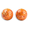 Spray Painted Resin Beads RESI-N034-19-V07-2