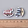 Printed Opaque Acrylic Beads OACR-Q198-02-4