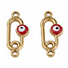 304 Stainless Steel Enamel Connector Charms STAS-N087-63-01G-2