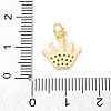 Brass Micro Pave Cubic Zirconia Charms KK-S510-23G-3