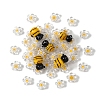 5Pcs Handmade 3D Bees Lampwork Beads & 50Pcs Flower Millefiori Glass Beads Sets LAMP-YW0001-63-1