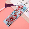 Flower Pattern DIY Diamond Painting Bookmark with Tassel Pendants Kits PW-WG7B1C1-01-4