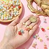 100Pcs 10 Colors Acrylic Pendants PALLOY-CJ00058-4