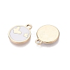Rack Plating Alloy Enamel Pendants ENAM-N070-01C-01G-01-2