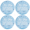 4Pcs It's My Birthday Tinplate Brooches JEWB-CN0001-12B-1
