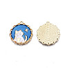 Alloy Enamel Pendants ENAM-N055-102B-3