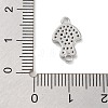 Brass Pave Clear & Black Cubic Zirconia Pet Puppy Connector Charms KK-Z061-01P-02-3