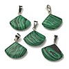 Synthetic Malachite Pendants G-Z067-05P-09-1