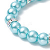 Glass Imitation Pearl Beaded Bracelets BJEW-JB09367-5