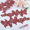 Flower Polyester Embroidery Lace Appliques DIY-WH20011-03E-4