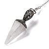 Natural Quartz Crystal Pointed Hexagonal Cone Dowsing Pendulums G-Q184-03H-AS-4