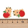 Christmas Deer Theme Alloy Enamel Pendants ENAM-D304-01E-G-3