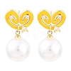 Valentine's Day Brass Clear Cubic Zirconia Dangle Stud Earrings EJEW-Z164-07G-04-4
