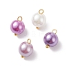 Glass Pearl Pendants PALLOY-JF01880-02-1