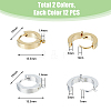 DICOSMETIC 24Pcs 2 Colors 201 Stainless Steel Huggie Hoop Earrings Findings STAS-DC0015-46-2