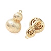Textured Brass Pendants KK-C172-19G-2