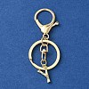 Alloy Initial Letter Charm Keychains KEYC-YW00006-25-1