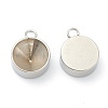 Non-Tarnish 202 Stainless Steel Pendant Rhinestone Settings LS-X-STAS-F266-21E-P-2