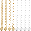 50Pcs 2 Colors Rack Plating Brass Curb Chain Extender KK-BBC0022-90-7