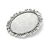 Vintage Tibetan Alloy Brooch Cabochon Bezel Settings PALLOY-O037-08AS-2