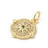 Rack Plating Brass Cubic Zirconia Pendants KK-Z056-26G-2