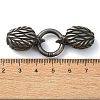 Tibetan Style 304 Stainless Steel Spring Gate Rings FIND-Z046-02AS-07-4