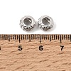 925 Sterling Silver Micro Pave Clear Cubic Zirconia European Beads SE-CBAF1B2-10P-2