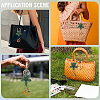 Leather and Alloy Keychain HJEW-WH20022-04A-02-4