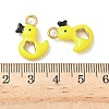 304 Stainless Steel Enamel Pendants STAS-I346-30G-3
