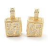 Brass Micro Pave Clear Cubic Zirconia Pendants ZIRC-J041-17-2