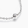 304 Stainless Steel Anklets AJEW-H013-01P-2