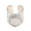 Natural Pearl Open Cuff Ring with Polymer Clay Crystal Rhinestone LS-RJEW-F077-24MS-01-A-2