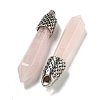 Natural Rose Quartz Pointed Big Pendants G-F766-02AS-05-2