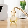 Empty Glass Perfume Bottle Pendants with Wood Cap PW-WG32648-02-1