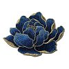 Peony Pattern Polyester Fabrics Computerized Embroidery Cloth Sew on Patches PATC-WH0009-09-1